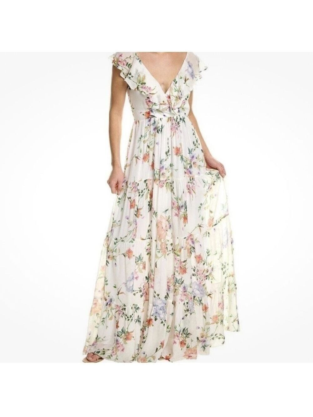 Yumi Kim Floral Maxi Dress - Cream and Multicolor